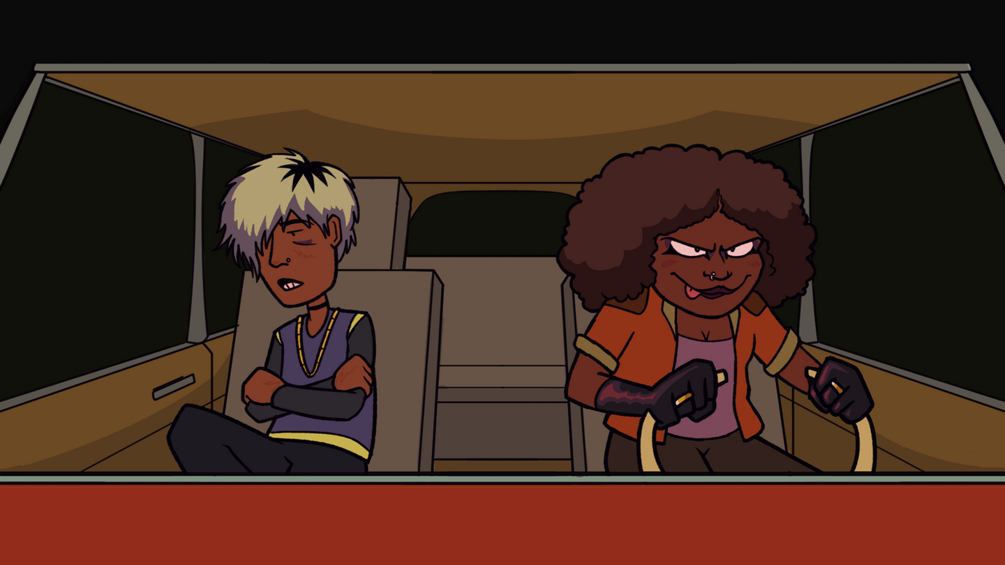 Inside Car with Characters