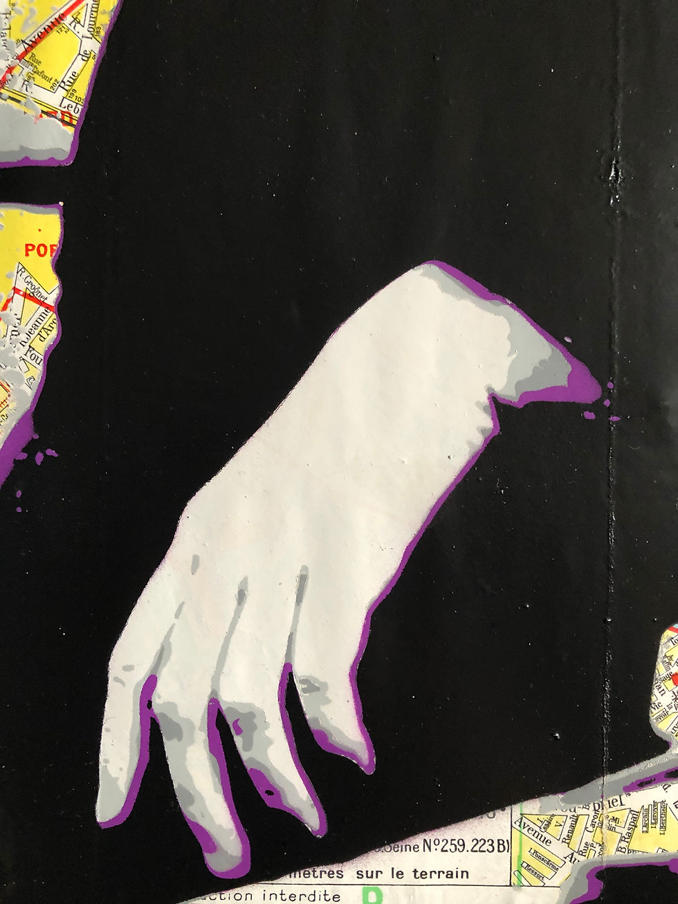 Miniature : Pochoir Françoise Sagan sur bois