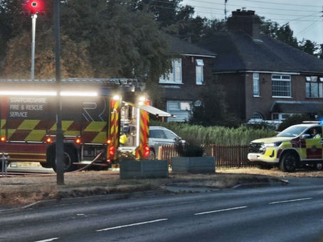 Large Grass Fire At Cheadle Park