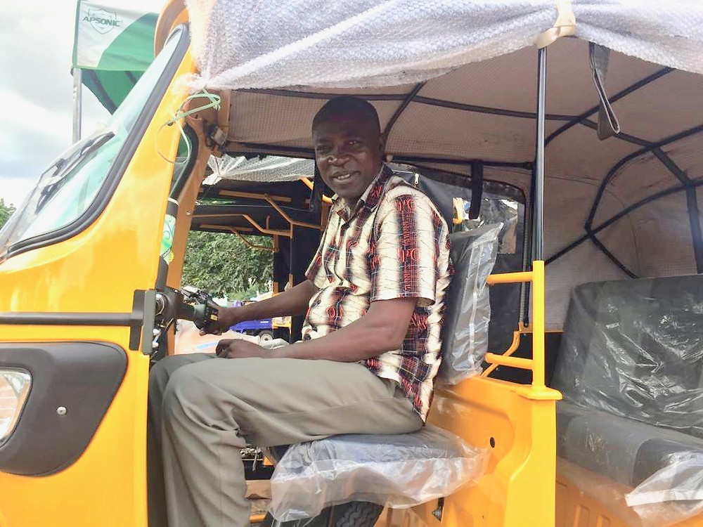 Stephen in one of our Bajaj