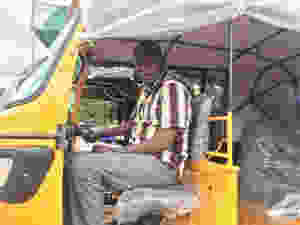Stephen in one of our Bajaj