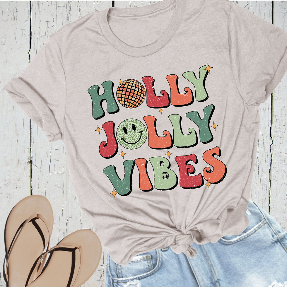 "Holly Jolly Vibes" T-Shirt