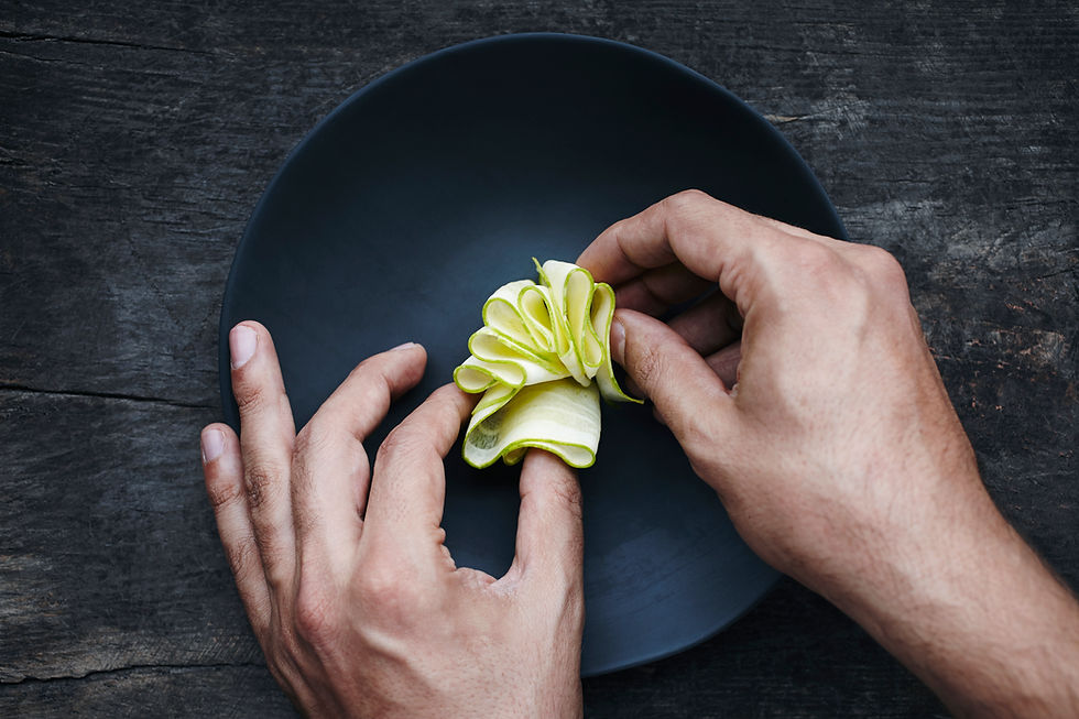 Preparing Zucchini Plate
