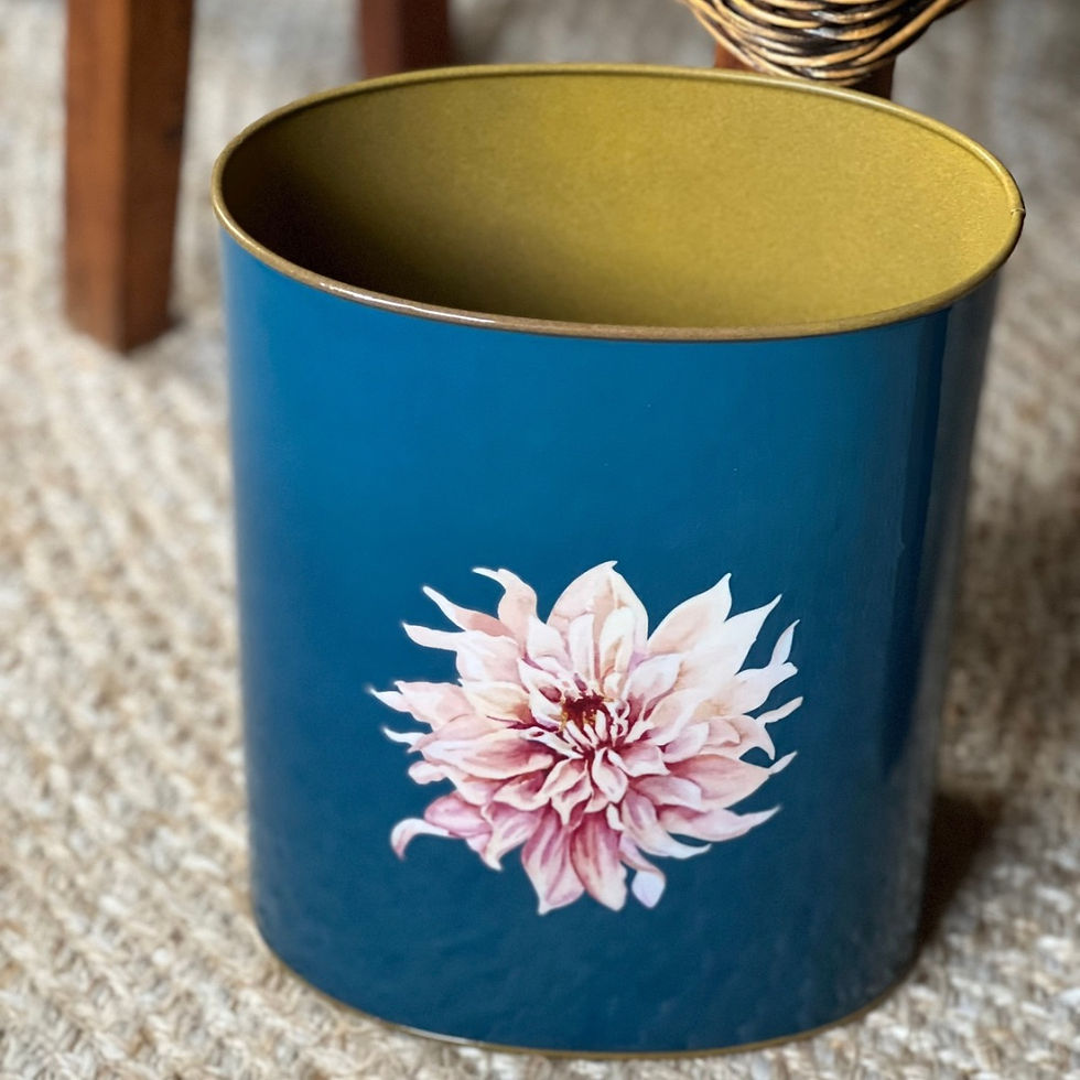 Decorative Waste Paper Bin - Dahlia