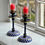 Thumbnail: Checked Enamel Candlestick – Classic Navy
