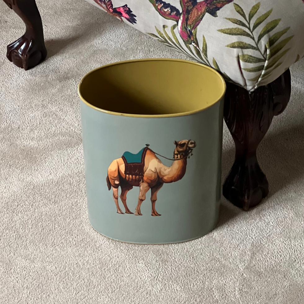 Thumbnail: Decorative Waste Paper Bin - Camel