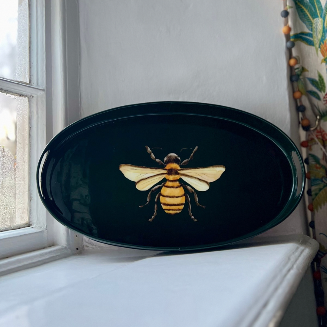 “Seconds” Oval Tray | Honeybee | Large