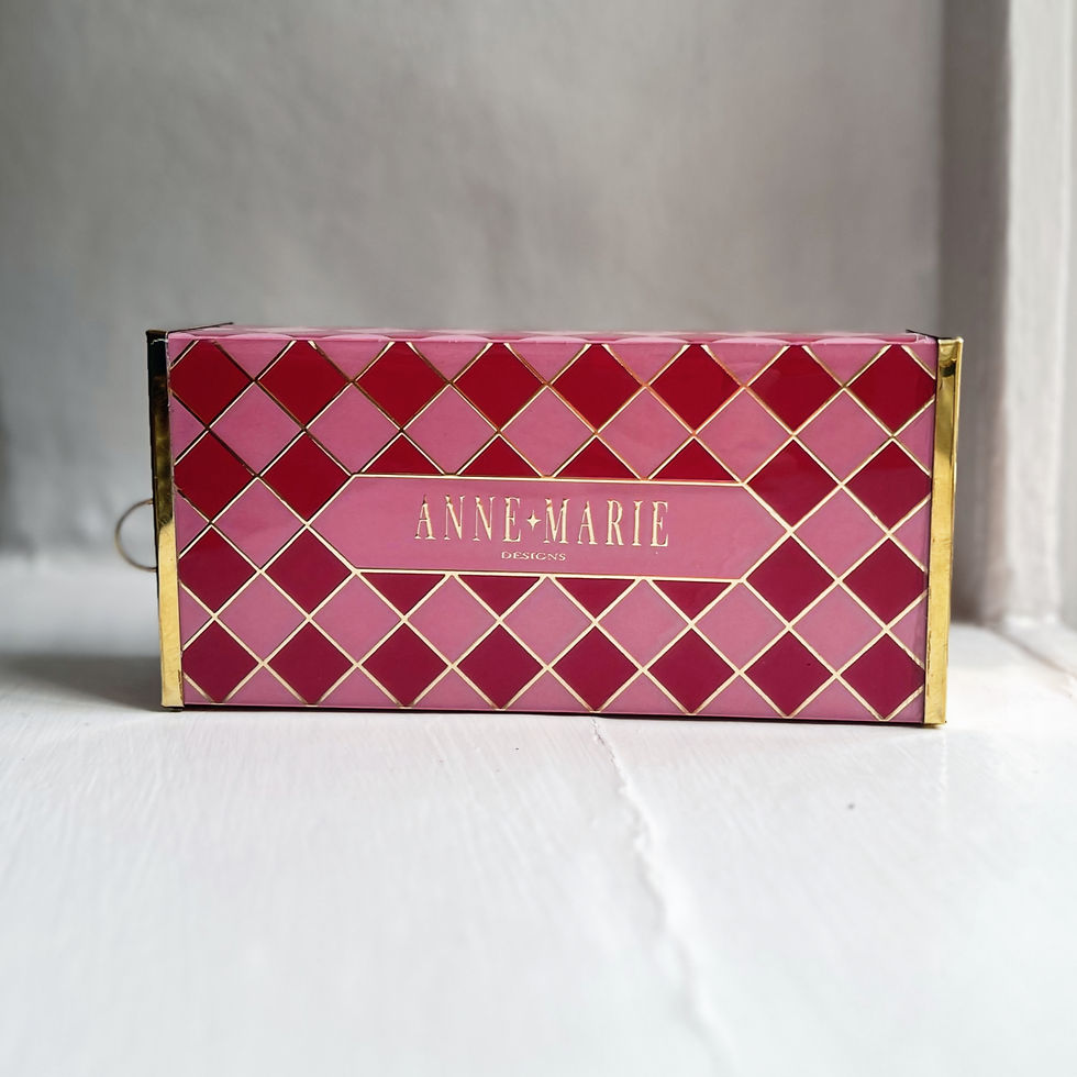 Thumbnail: Luxury Oversized Matchbox | Harlequin Raspberry Pink