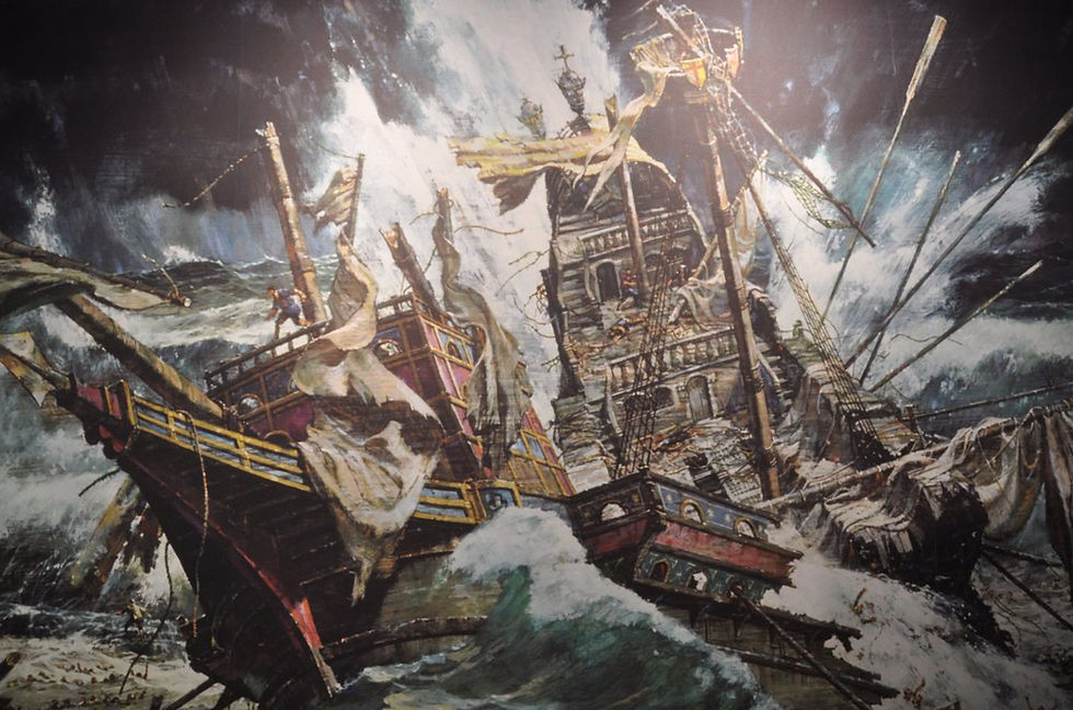 La Girona, galleass of the Armada, sunk off the Giant's Causeway