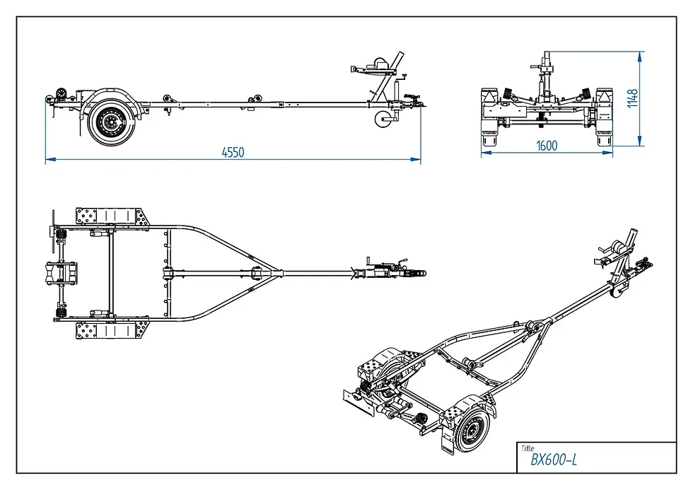 Sīktēls: TIKI BX600-L laivu piekabe