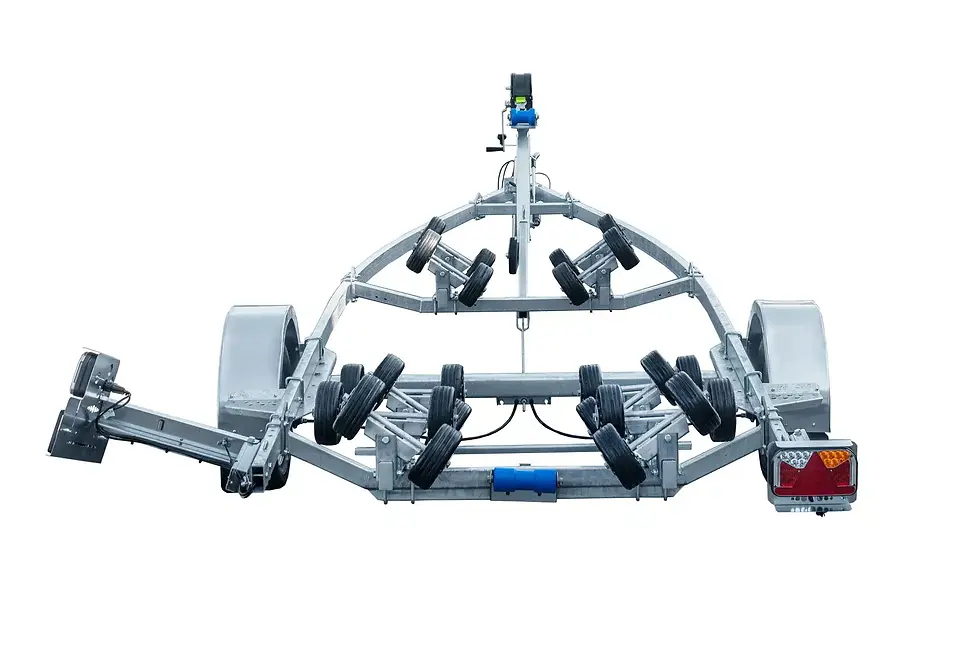 Sīktēls: TIKI BP1000-RBA multiroller boat trailer with flip-up LED tail lights