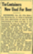 First beer cans make the news