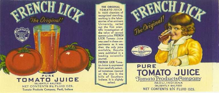 French Lick's canned tomato juice