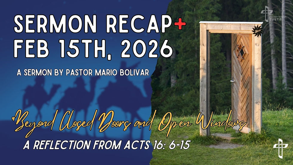 Sermon Recap+ Feb 15, 2026