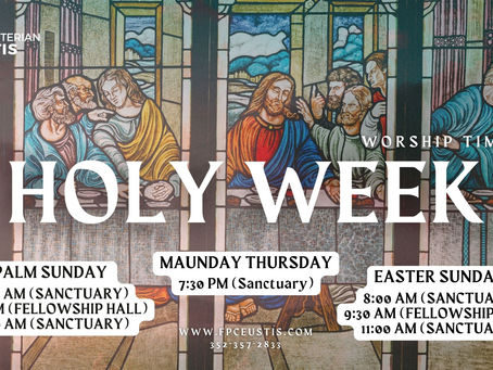 Your Holy Week Celebrations!