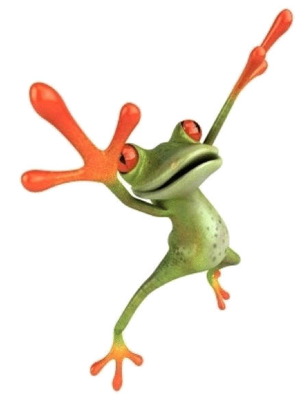 jumping green frog