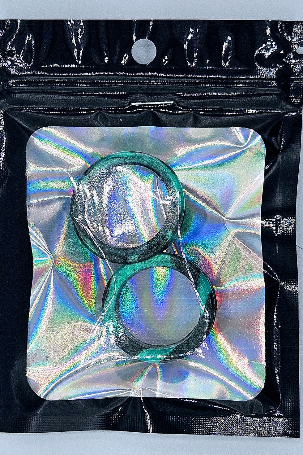 Thumbnail: Silicone Black and Green - Ear Tunnel