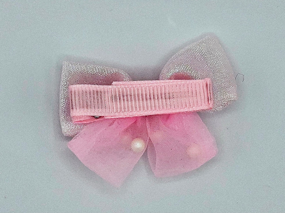 Thumbnail: Mini Pearl Bow Clips
