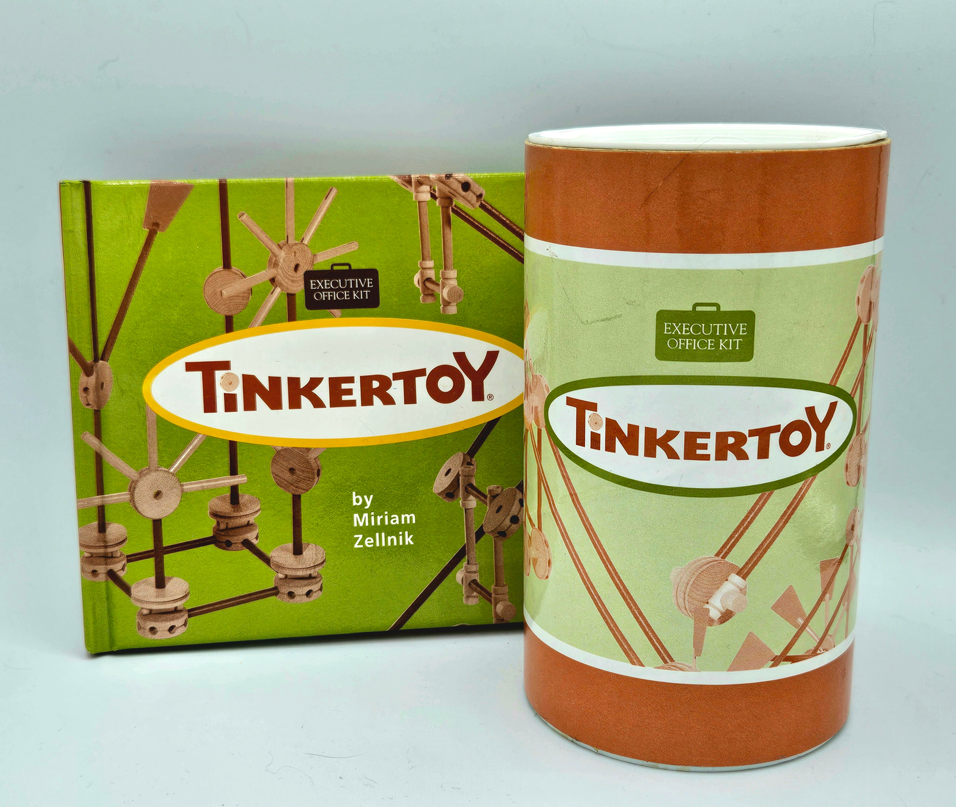 Tinkertoy Box and Tube with Logo by Melissa & Doug Tinkertoy Executive Office Kit (Book and Toy)