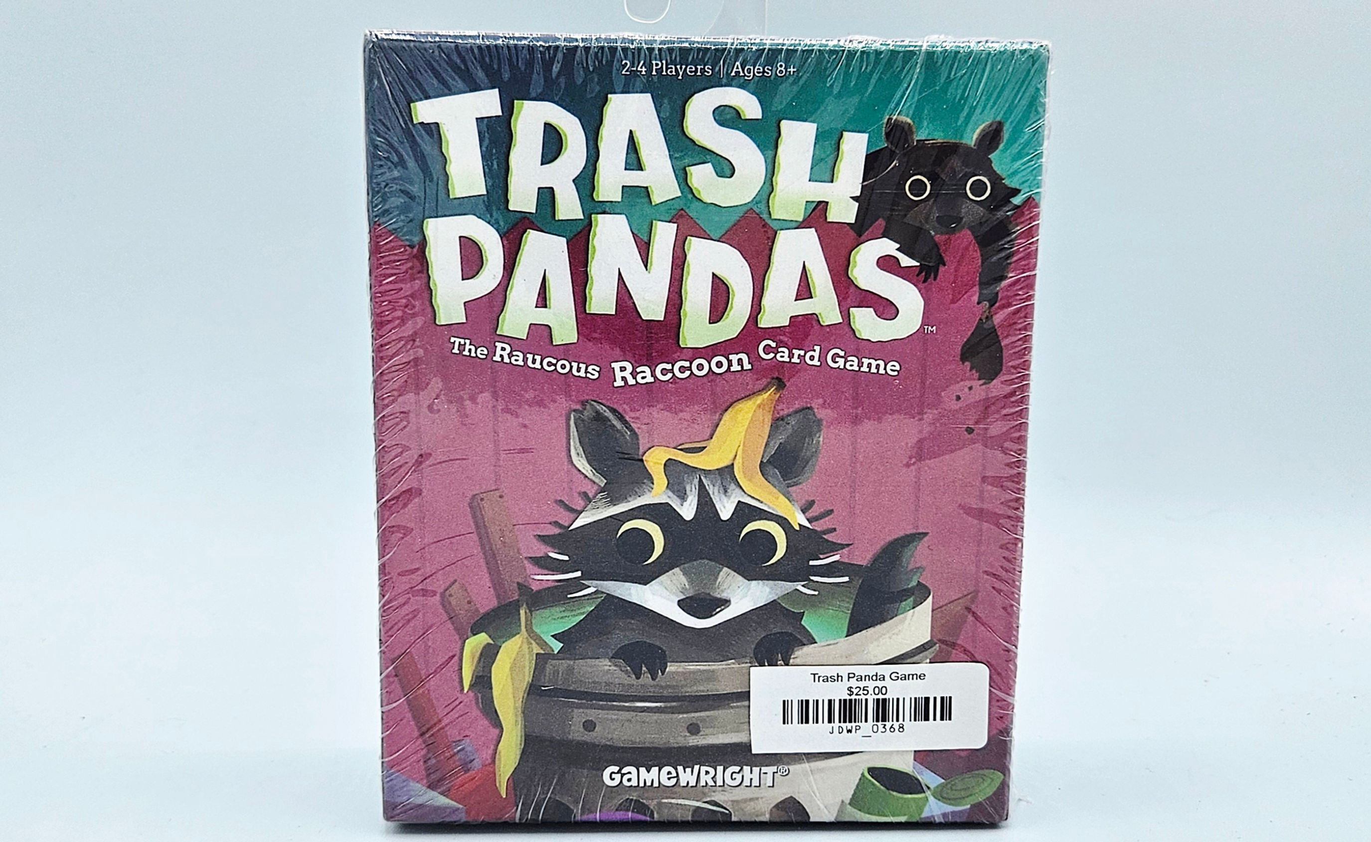 Trash Pandas card game box with raccoon illustration: Trash Pandas Game