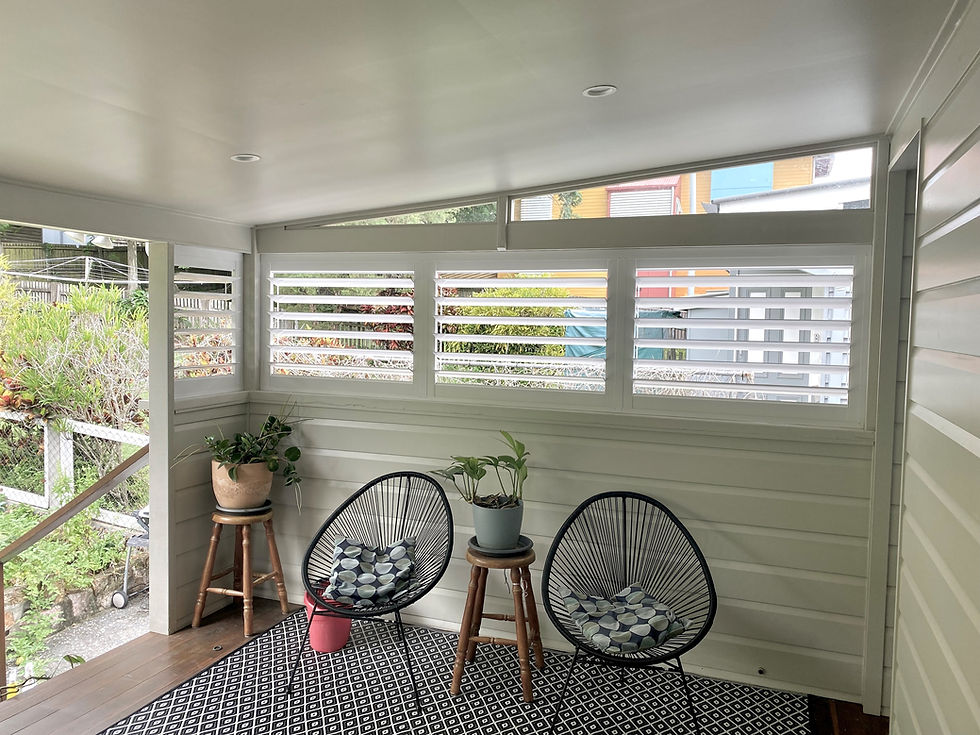 114mm White Fixed Aluminium Shutters