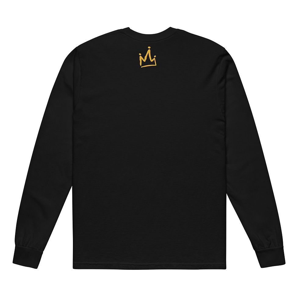 Thumbnail: Black long-sleeve shirt, gold crown logo