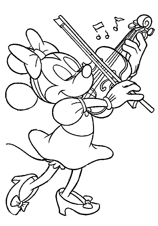 daisy-is-playing-on-violin-coloring-page