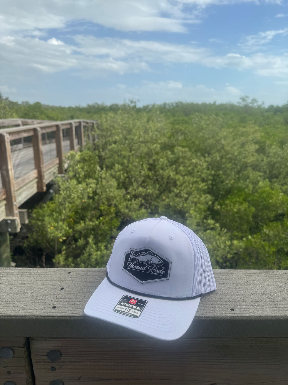 Thumbnail: Thread Reds White Hat with Black Rope