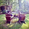 wine and an afternoon fire