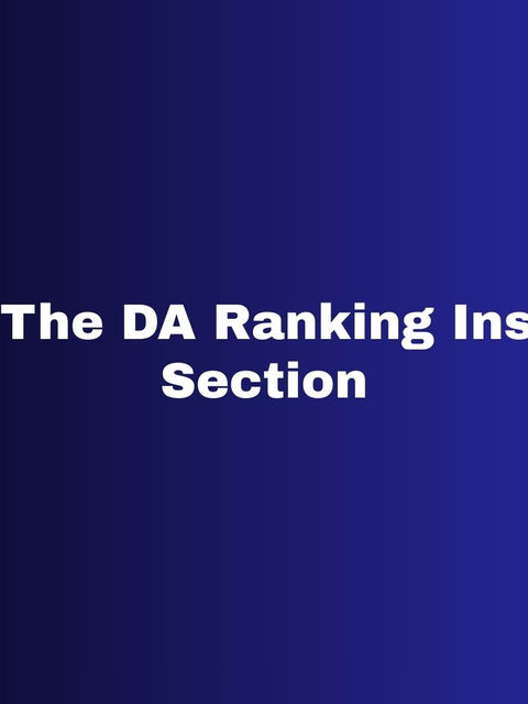Visit The DA Ranking Insights Section
