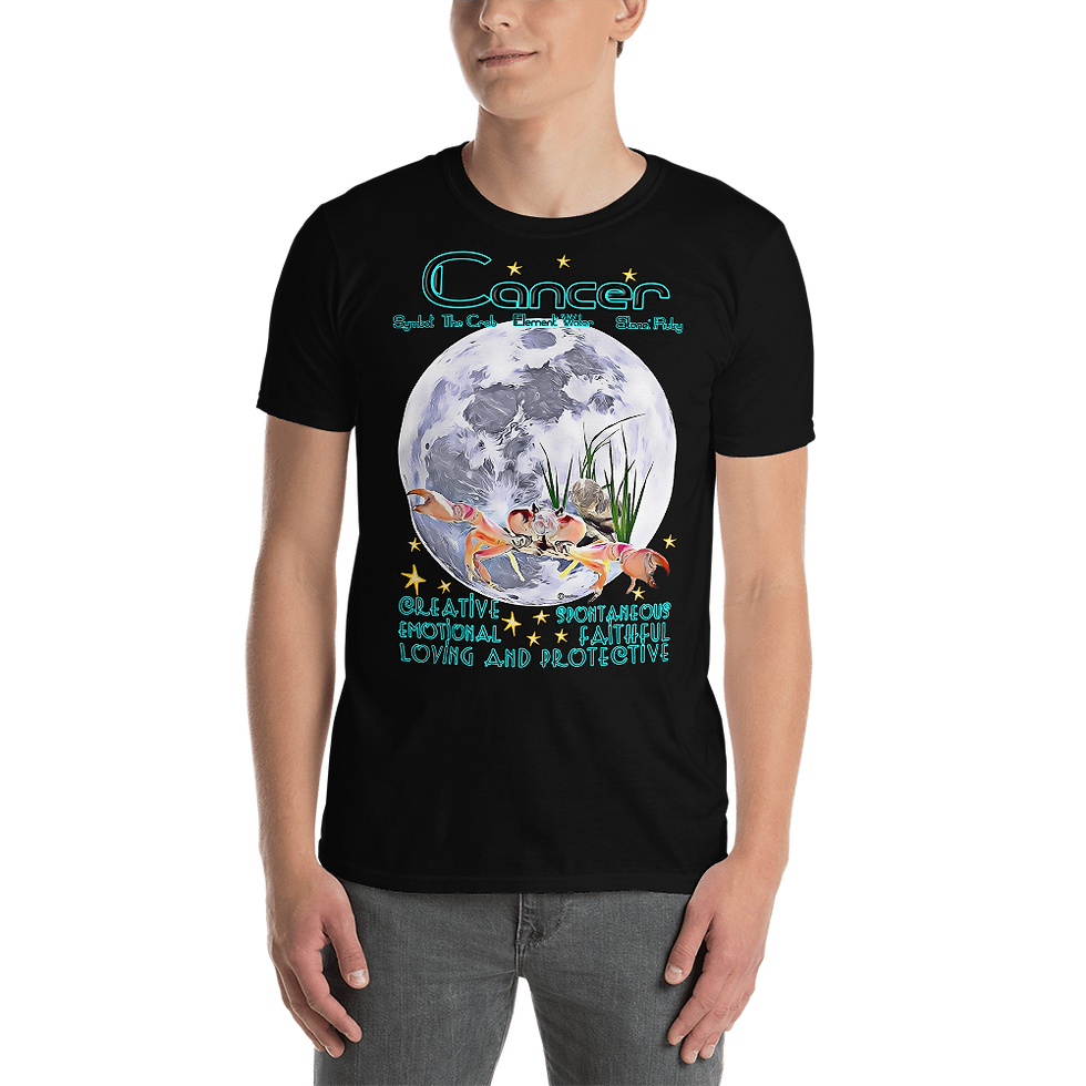 Thumbnail: Cancer Zodiac Short-Sleeve Unisex T-Shirt