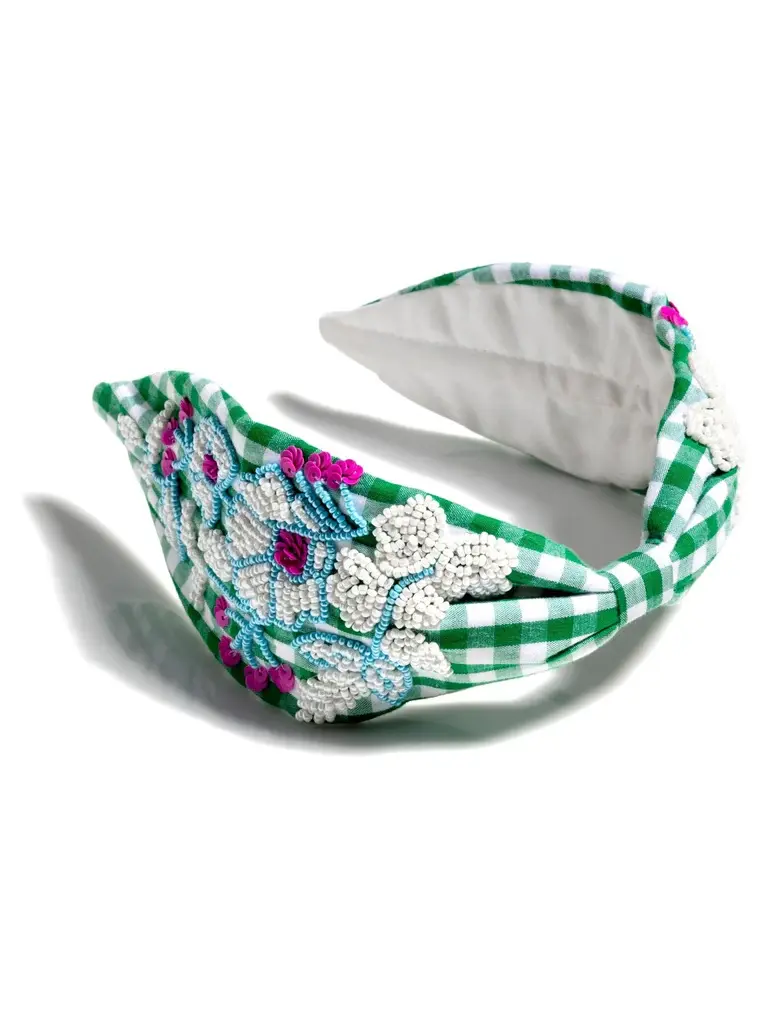 Embellished Check Wide Headbands