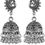 Thumbnail: 𝗟𝗨𝗫𝗢𝗥𝗔 𝗧𝗥𝗘𝗡𝗗𝗦 Silver Oxidised Bareli Jhumka || Style Jhumka
