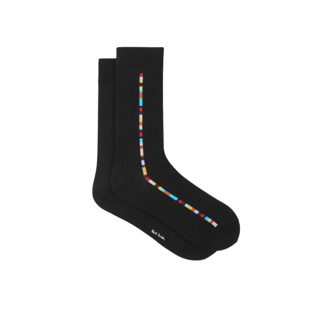 ポールスミス　ライン靴下(ブラック)