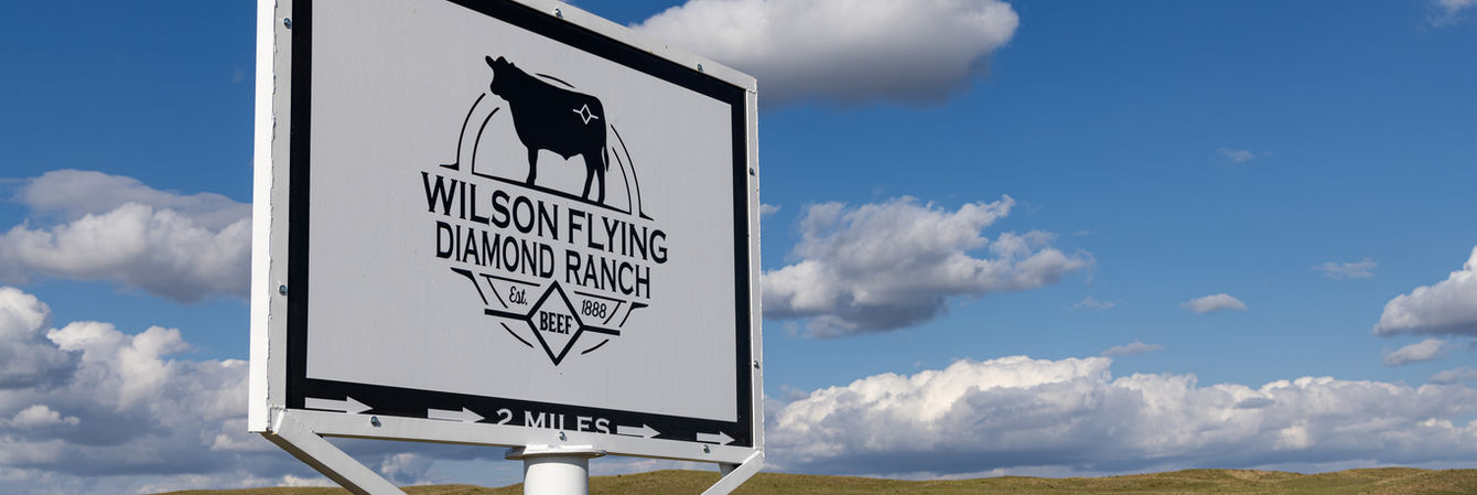 Wilson Flying Diamond Ranch sign