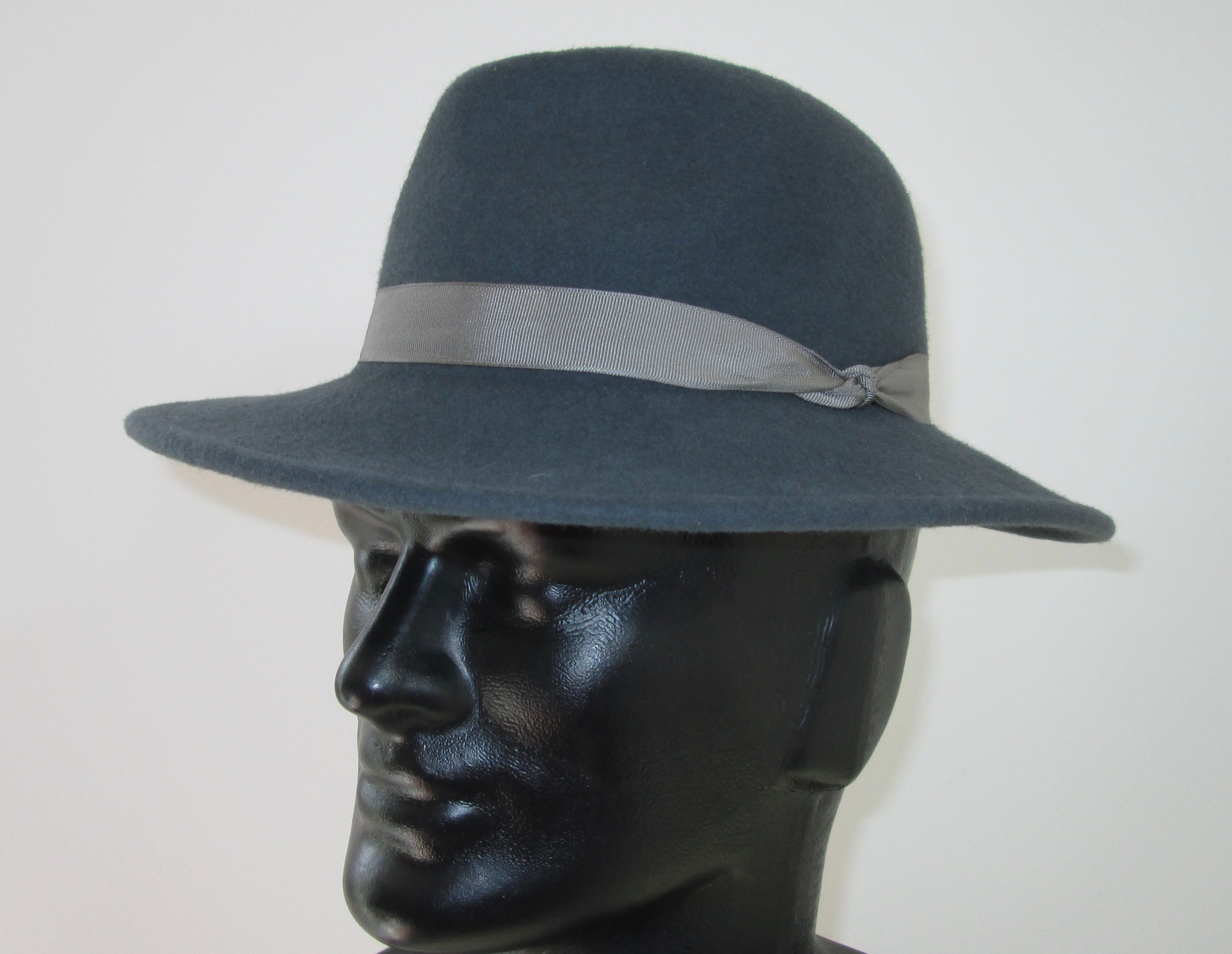 FELT PANAMA STYLE HAT Blue Grey