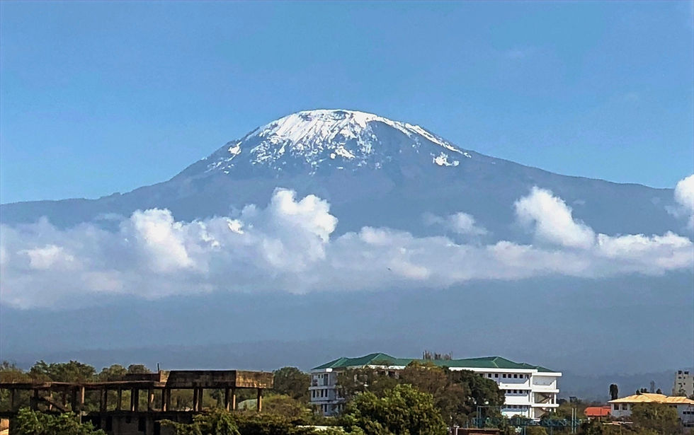 Kilimanjaro as seen from Moshi Town, gateway to Kilimanjaro, Local Moshi Adventures