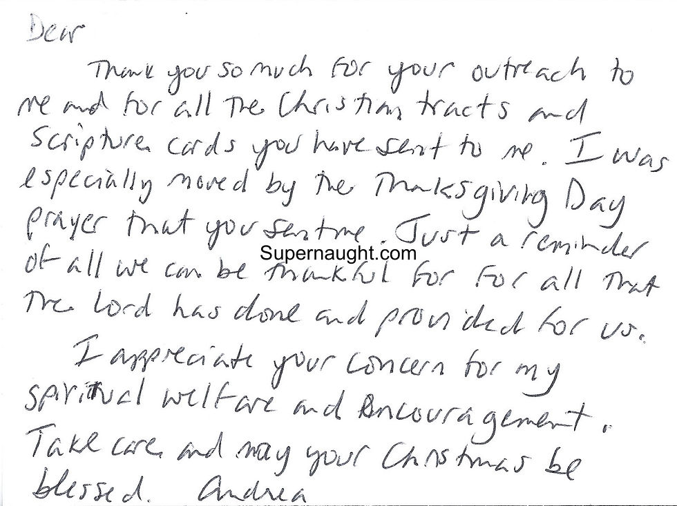 Andrea Yates correspondence