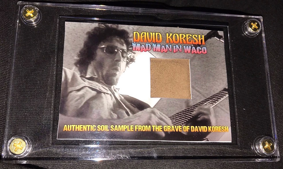 David Koresh Grave Soil Collector Card