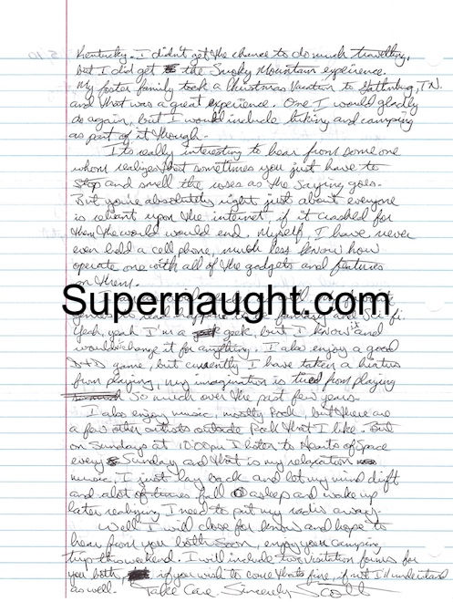 howard scott anderson handwritten letter signed from prison with envelope