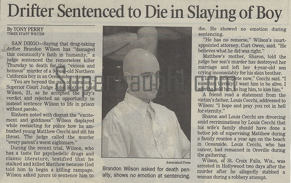 Thumbnail: Brandon Wilson Death Row