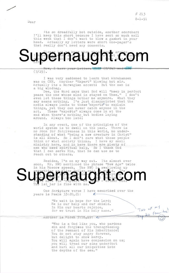 David berkowitz son of sam letter and envelope serial killer memorabilia