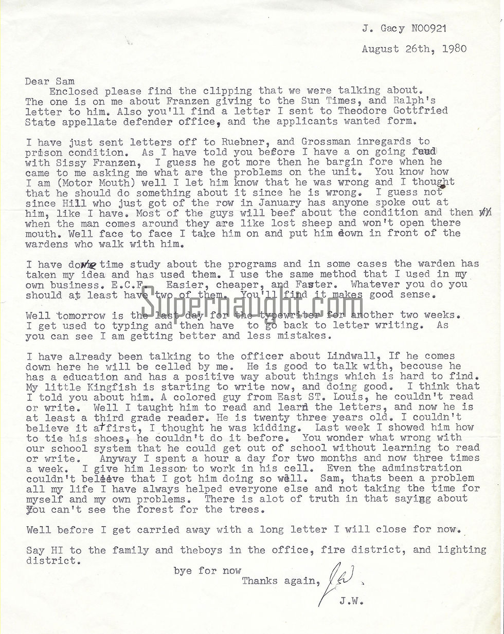 john wayne gacy correspondence