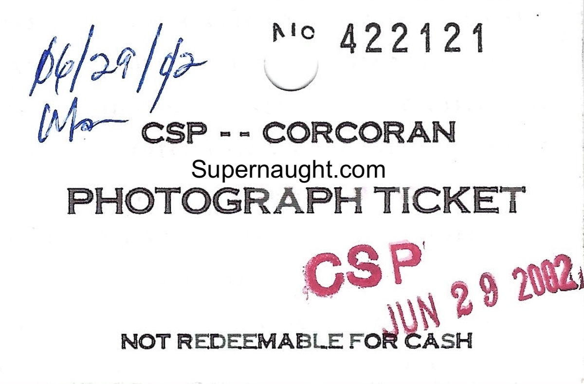 csp corcoran photo ticket charles manson