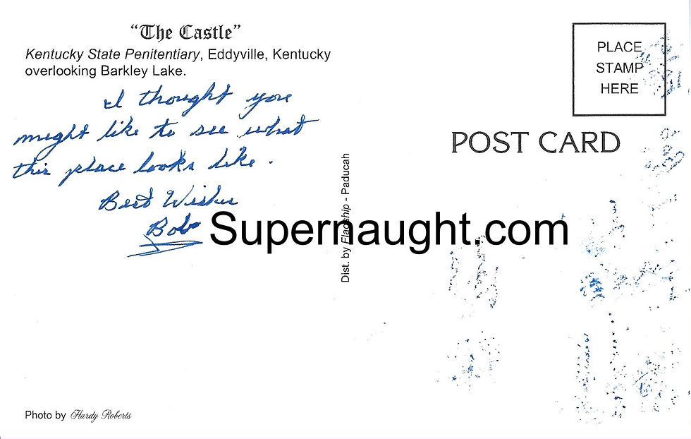 Thumbnail: Robert Foley KSP the castle signed postcard death row