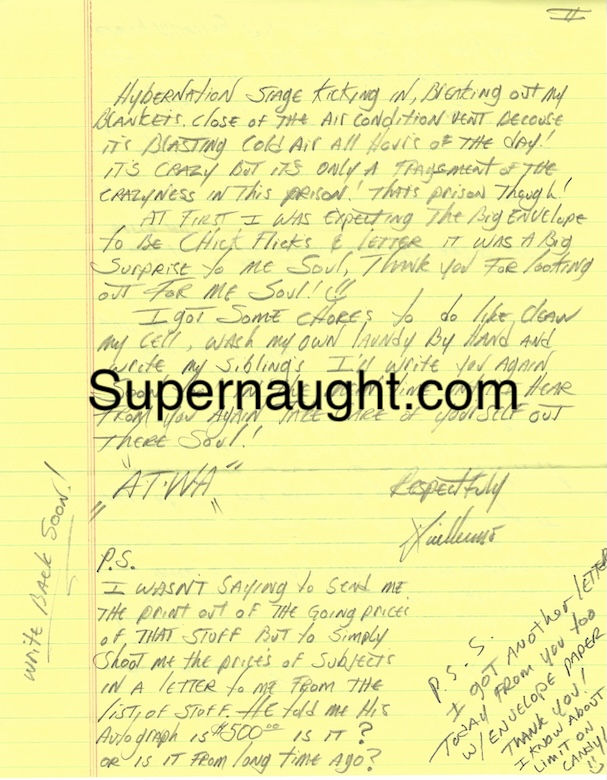 guillermo mendez letter signed charles manson