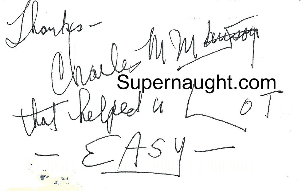 CHARLES MANSON SIGNED AUTOGRAPH main image 1