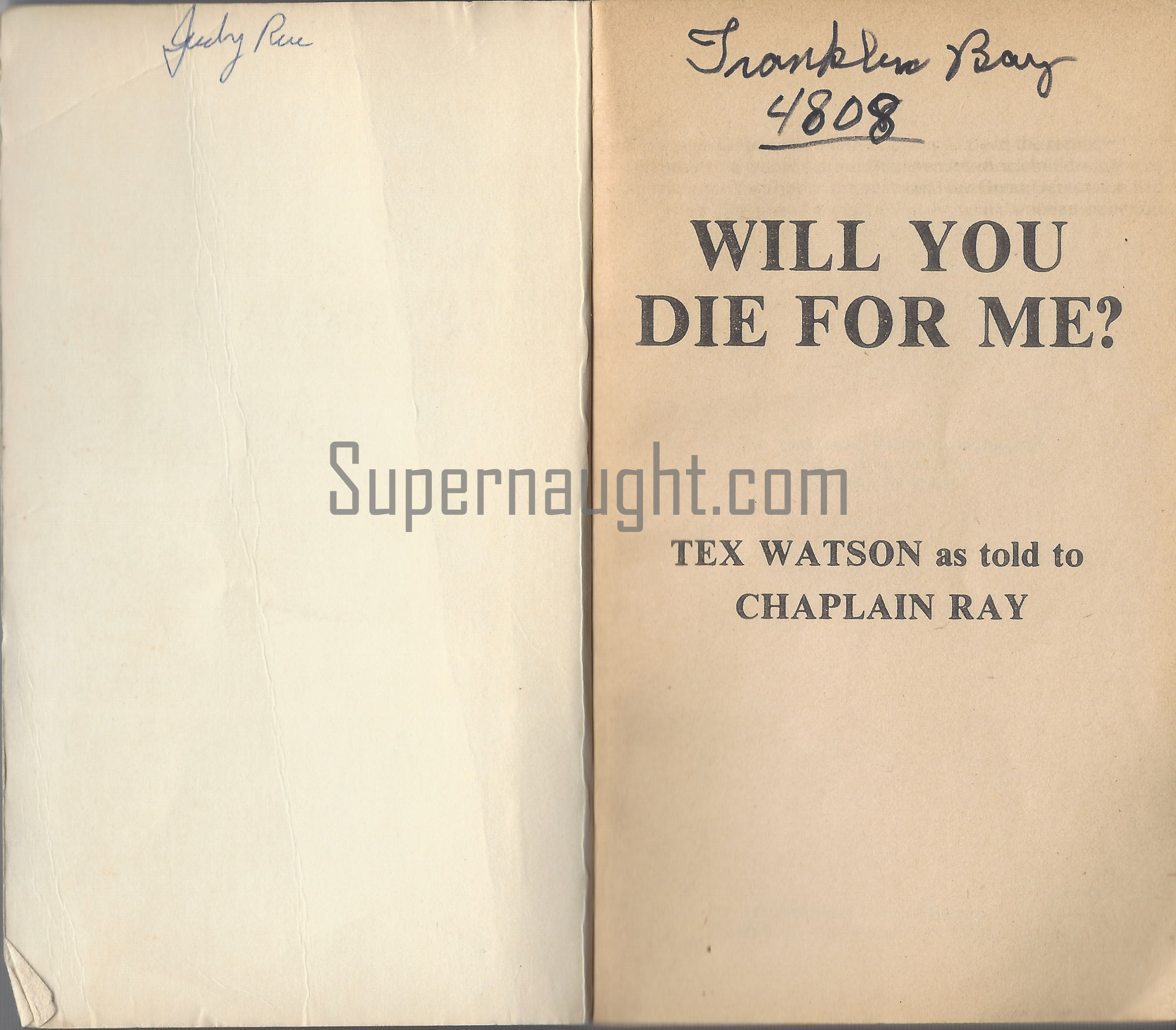 Will You Die For Me Tex Watson