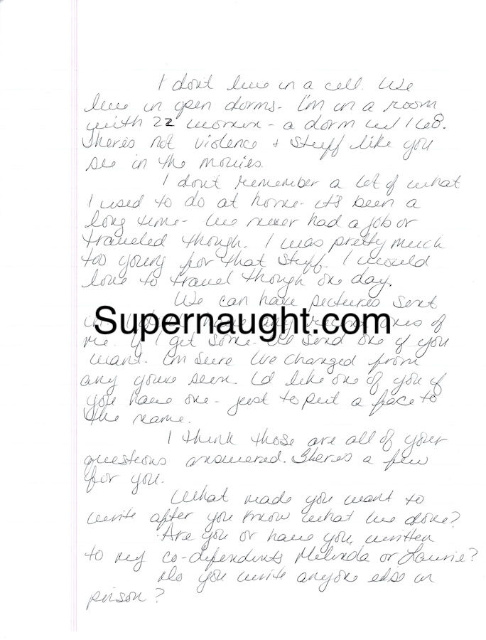 Thumbnail: Hope Rippey signed letter Indiana female killer