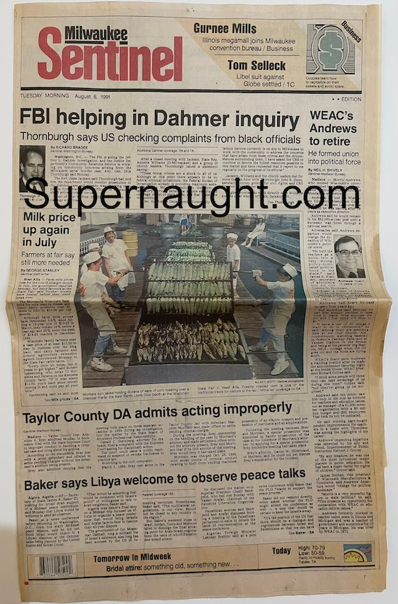 Jeffrey Dahmer newspaper